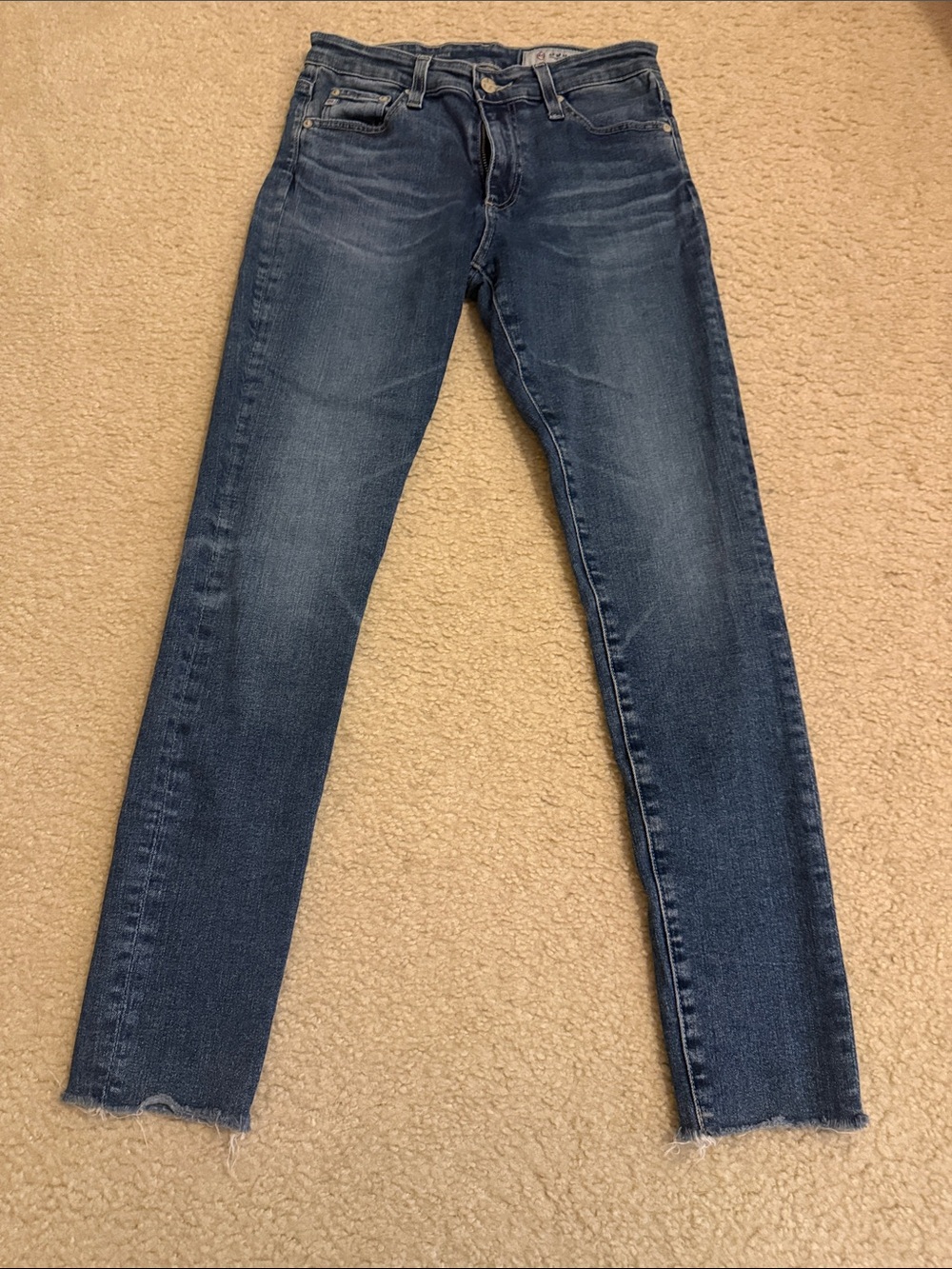 Ag Adriano Goldschmied Dark Blue Stretch Skinny Jeans